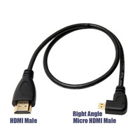 HIGH SPEED HDMI CABLE 4K - HDMI to microHDMI - PRAVÝ - 0,5m