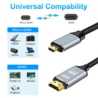 UHD 4K HDMI 2.0 kabel - HDMI to MicroHDMI - 5m