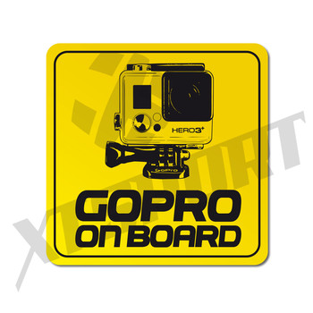 HERO3+ - GOPRO ON BOARD - 11x11cm - žlutá
